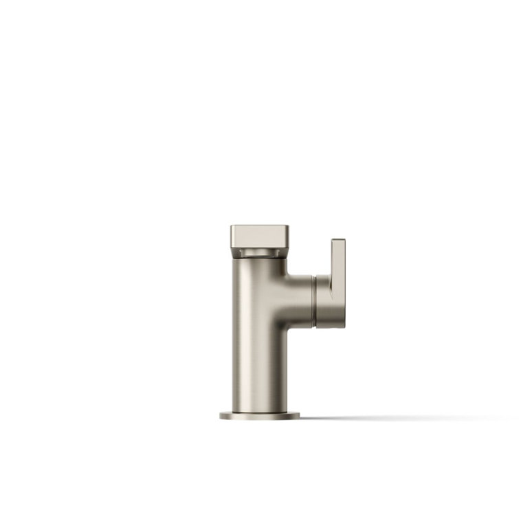 Vibrant Brushed Nickel Single-Handle Bathroom Faucet