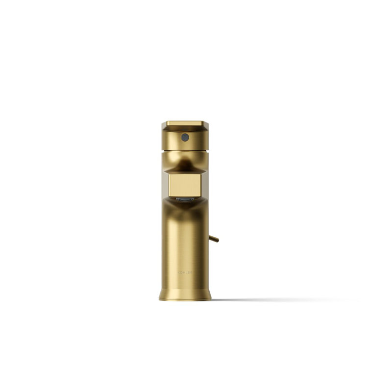 Vibrant Brushed Brass Single-Handle Bathroom Faucet