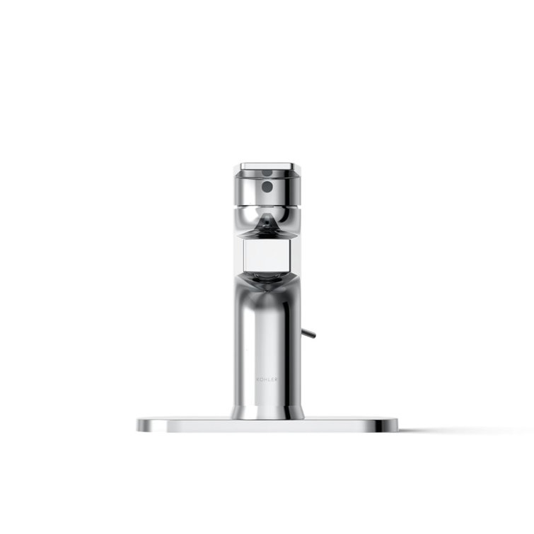 Polished Chrome Single-Handle Bathroom Faucet with Escutcheon