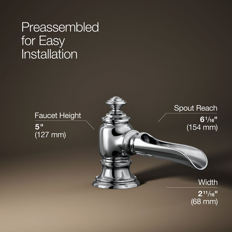 Artifacts Polished Chrome Widespread Bathroom Faucet with Touch Activation