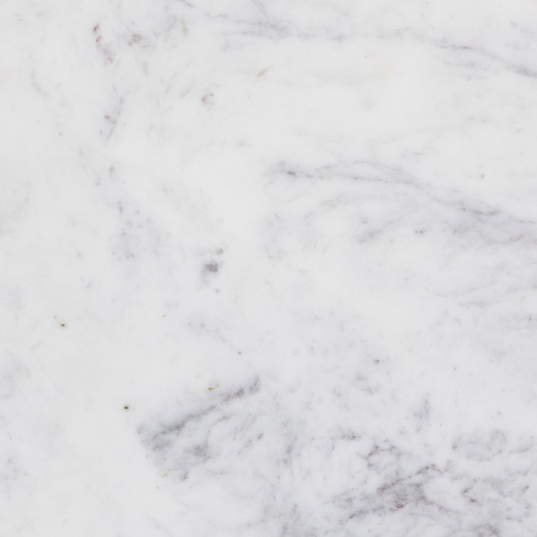 White Marble Round Pedestal Side Table