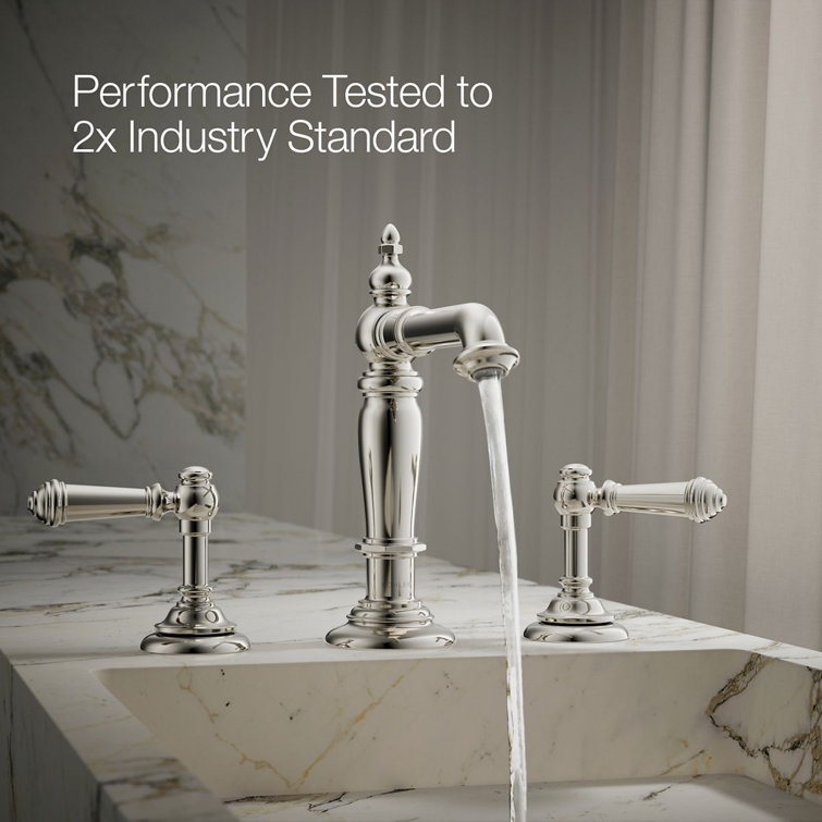 Artifacts Elegant Column 17'' Polished Nickel Bathroom Sink Spout