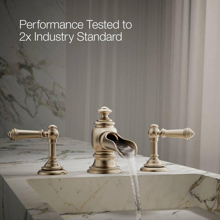 Artifacts Elegance Deck-Mounted Vibrant Brushed Bronze Bathroom Faucet