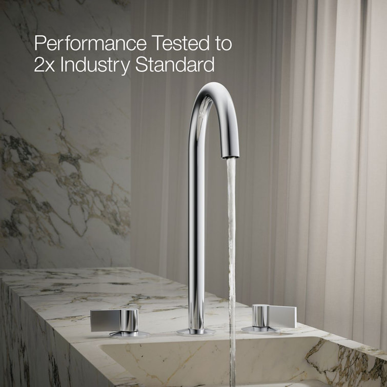 Polished Chrome Modern Sink Faucet Spout with Laminar Flow Aerator