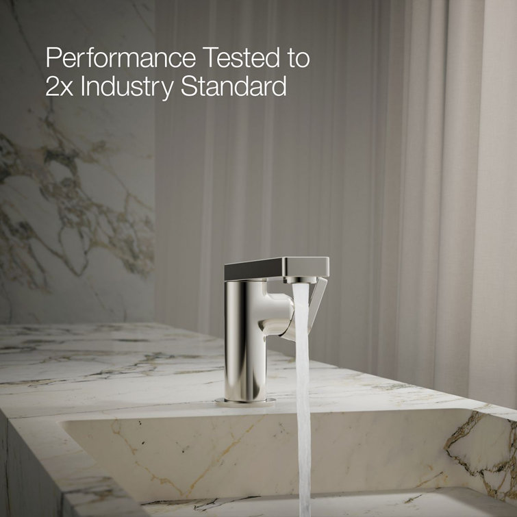 Vibrant Polished Nickel Single-Handle Bathroom Faucet