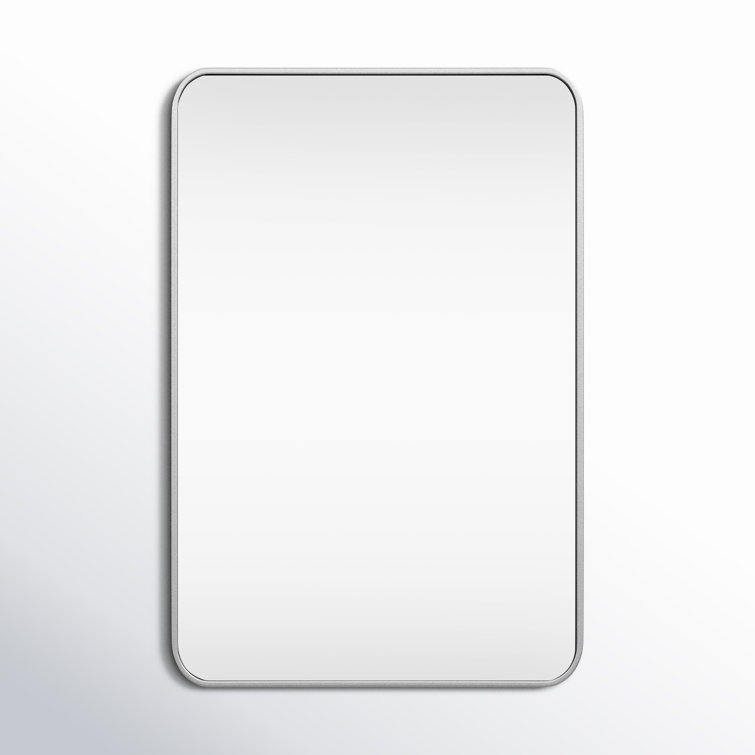 Sabine Silver Metal Rectangular Wall Mirror