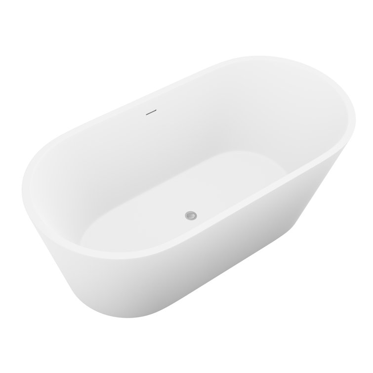 Rossetto 66.8'' Matte White Solid Surface Freestanding Bathtub