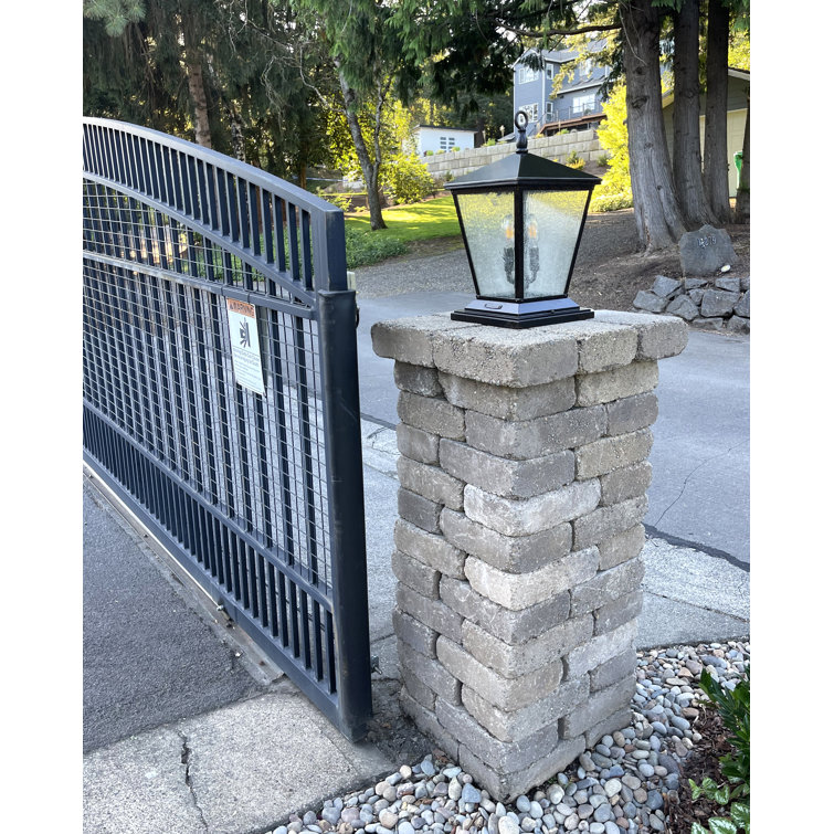 Regency Bronze 4-Light LED Pathway Lantern with Clear Seedy Glass
