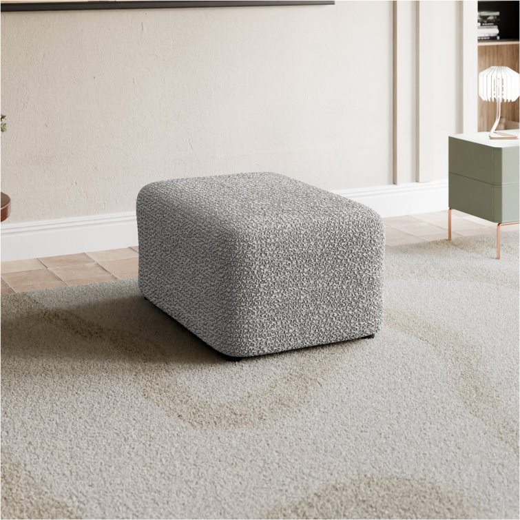 Platinum Stretch Rectangular Ottoman Slipcover