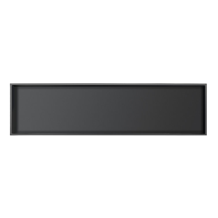 48" Black Stainless Steel Rectangular Recessed Shower Niche