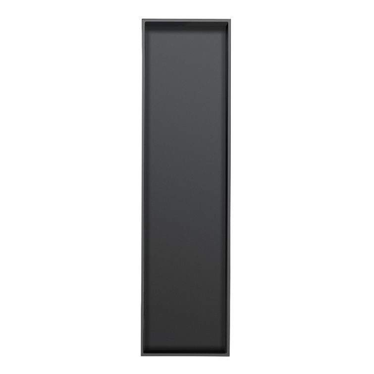 48" Black Stainless Steel Rectangular Recessed Shower Niche