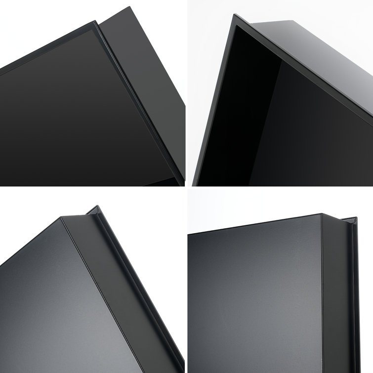48" Black Stainless Steel Rectangular Recessed Shower Niche