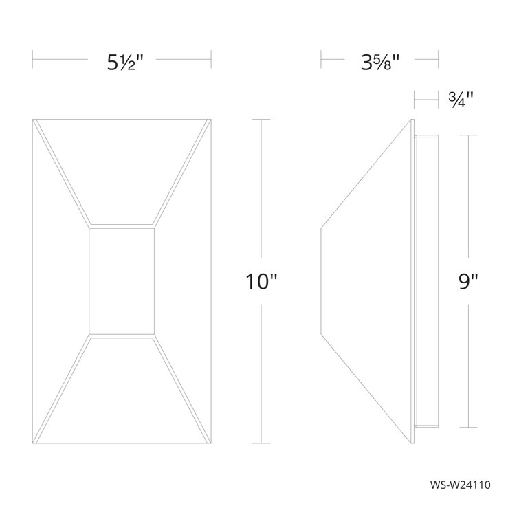 Elysian Bronze Dimmable LED Wall Sconce 5.5" W x 10" H