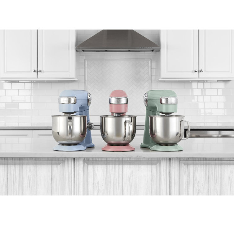 Arctic Blue 5.5 Quart Stainless Steel Bowl Stand Mixer with 12 Speeds