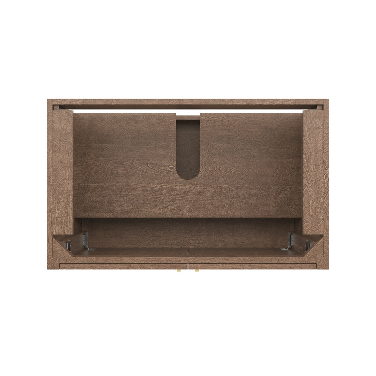 Sawyer 36" Mocha Birch Solid Wood Freestanding Bathroom Vanity Cabinet