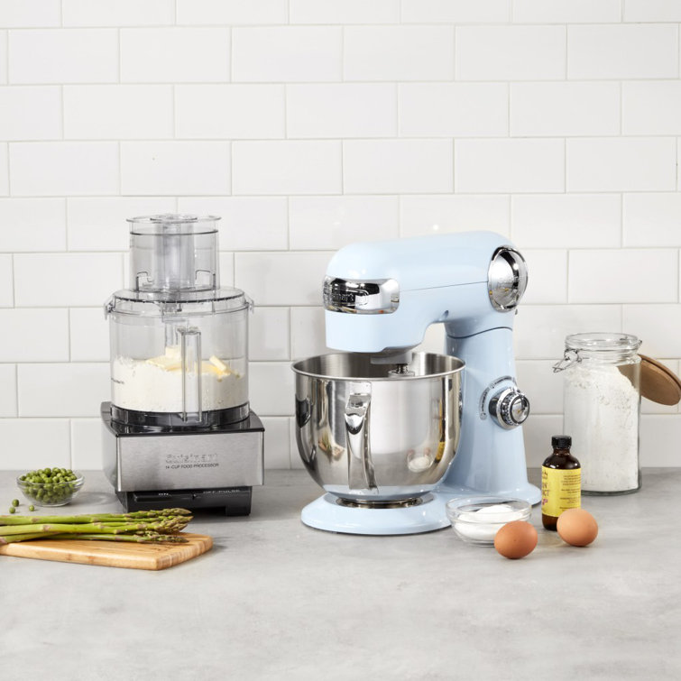 Arctic Blue 5.5 Quart Stainless Steel Bowl Stand Mixer with 12 Speeds