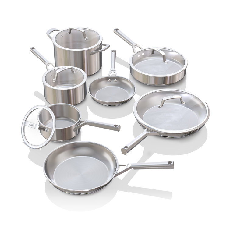 Ninja EverClad 12-Piece Stainless Steel Tri-Ply Cookware Set
