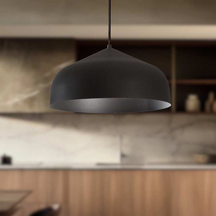 Helena Black Aluminum Single Pendant Light