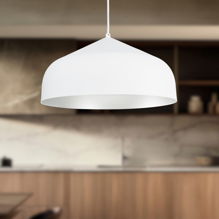 Helena White and Silver Aluminum LED Pendant Light