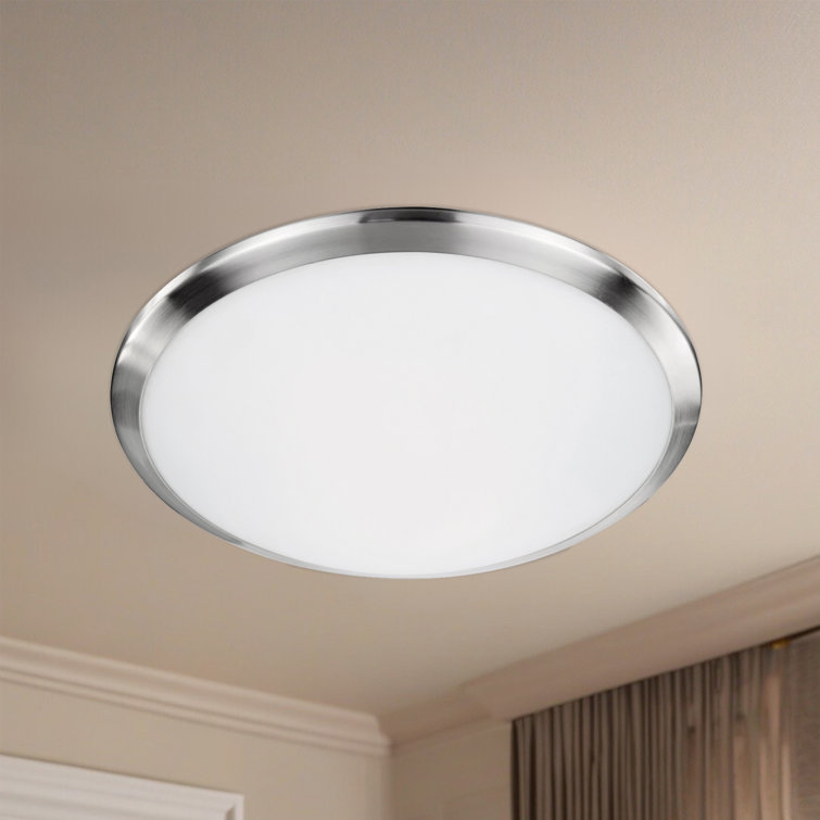 15" Brushed Nickel LED Flush Mount Ceiling Light