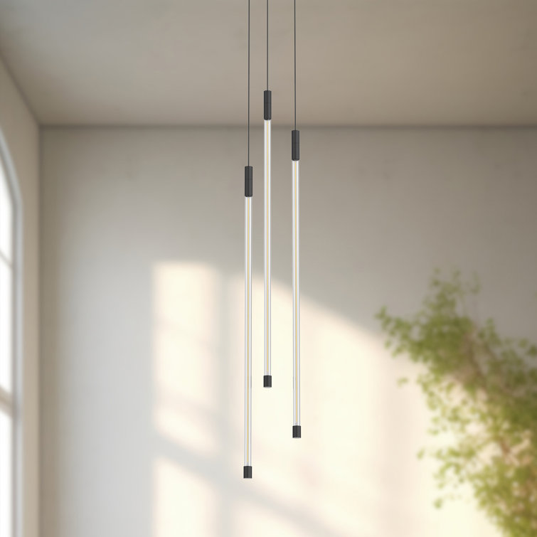 Motif Modern Elegance 26.75" Black LED Cluster Pendant