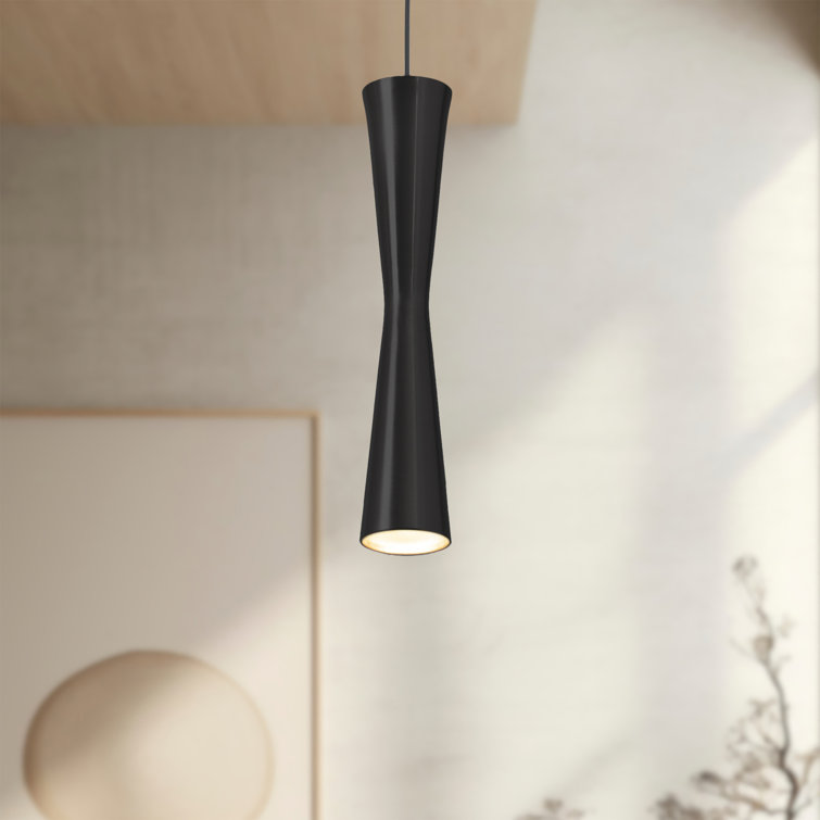 Elegant Hourglass LED Pendant Light in Brushed Nickel with Acrylic Diffusers