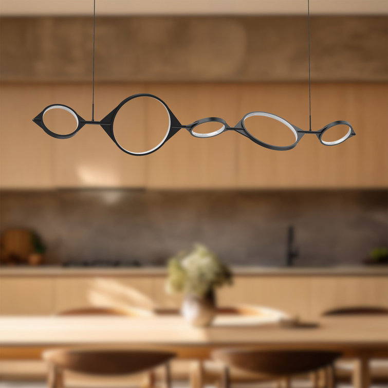 Serif Black Aluminum LED Kitchen Island Pendant