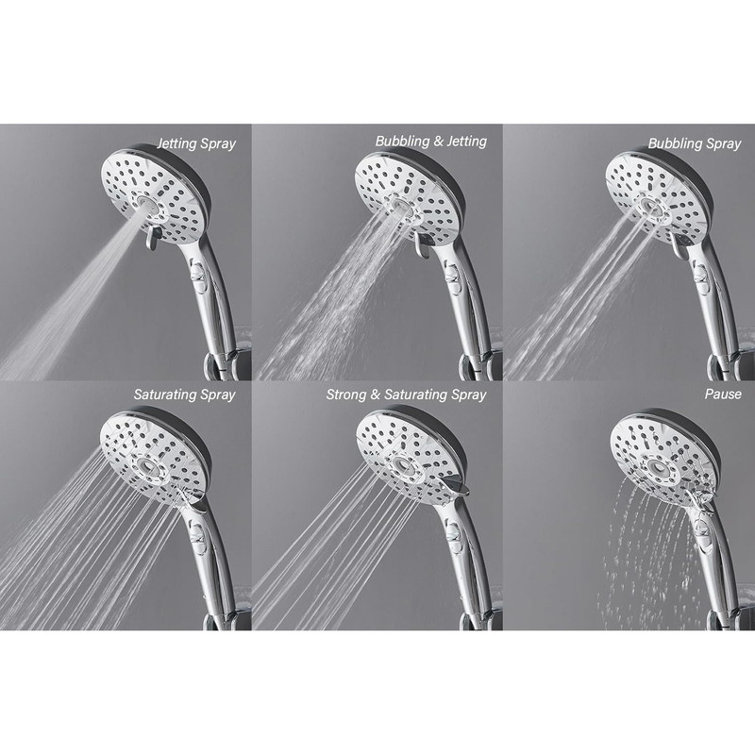 8'' Chrome Adjustable Dual Shower Head Combo with Filter
