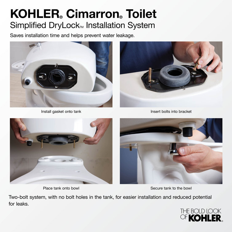 White Round Two-Piece High Efficiency Toilet
