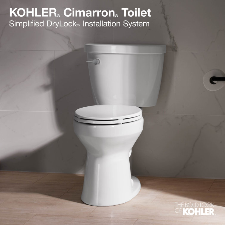 White Round Two-Piece High Efficiency Toilet