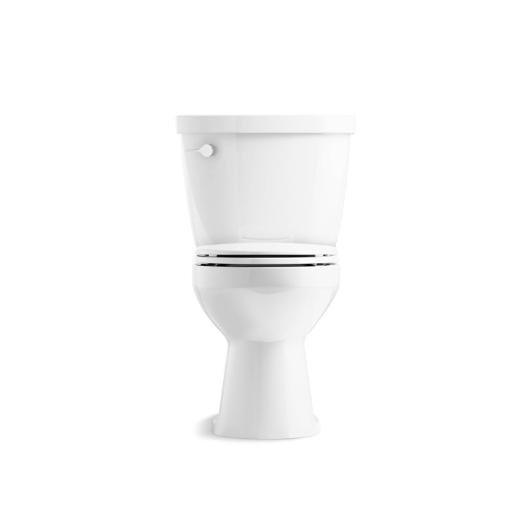 White Round Two-Piece High Efficiency Toilet