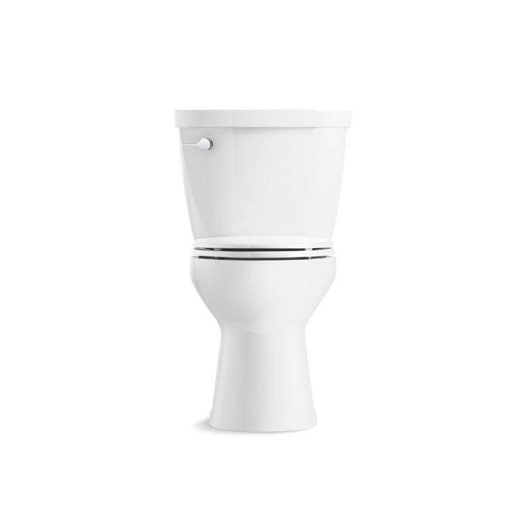 White Elongated Two-Piece High Efficiency Toilet