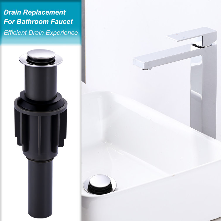 Polished Chrome Pop-Up Drain Assembly for Bathroom Sinks