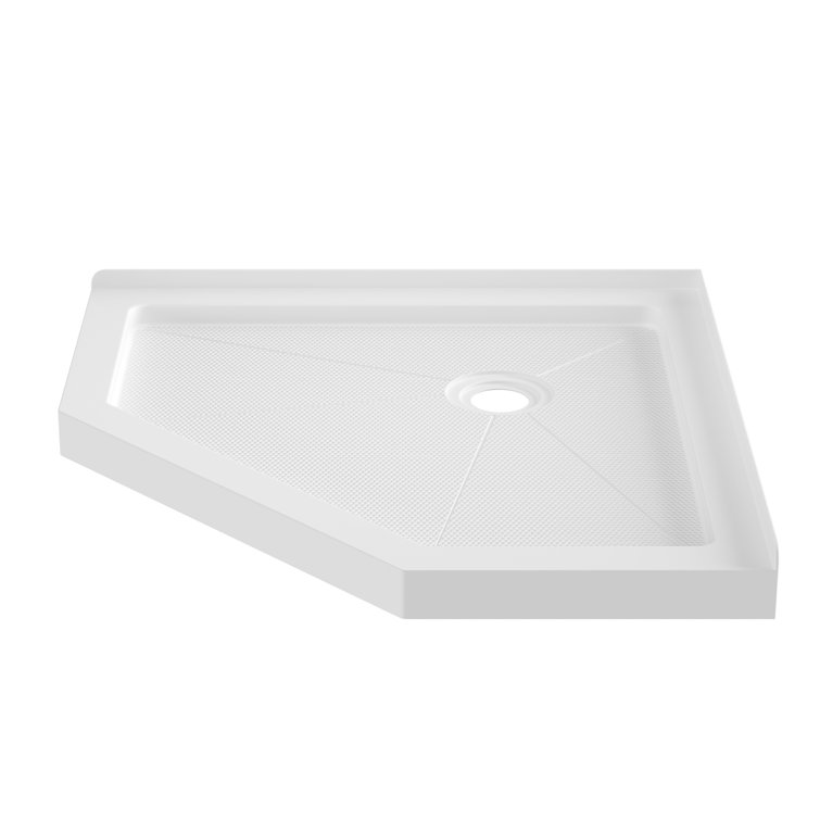 White 36" x 36" Neo-Angle Acrylic Shower Base