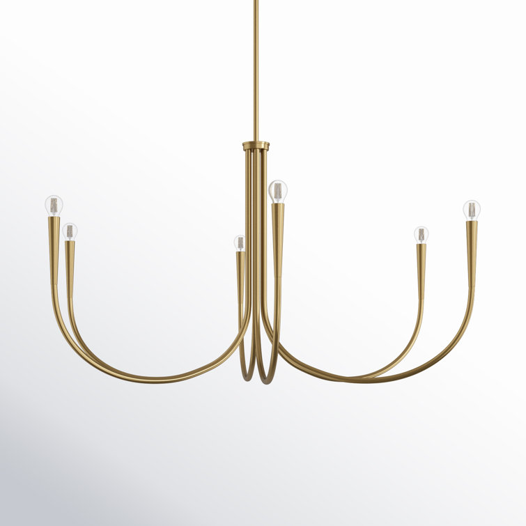 Catalena Brass 6-Light Iron Chandelier