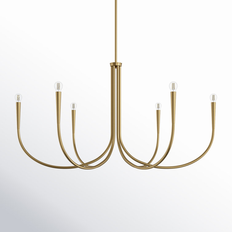 Catalena Brass 6-Light Iron Chandelier