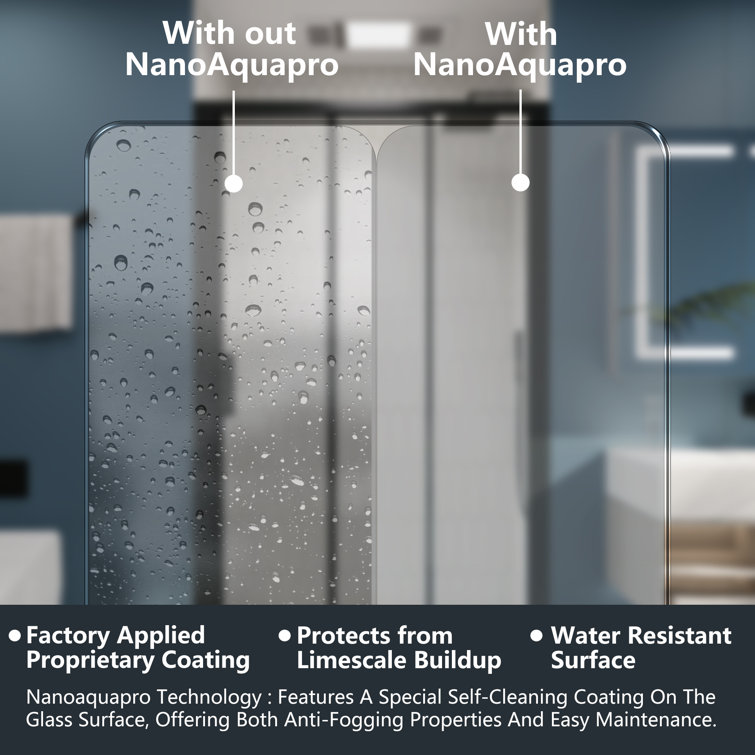 70" Matte Black Aluminum and Glass Sliding Shower Door