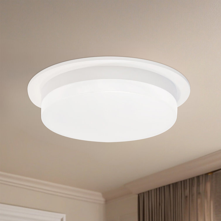Stockton Slim White Aluminum LED Flush Mount for Indoor/Outdoor
