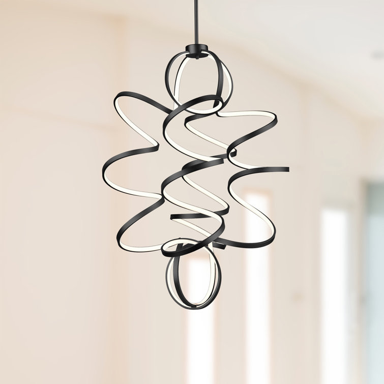Synergy Black LED Unique Statement Pendant 41.38"H x 31.5"W