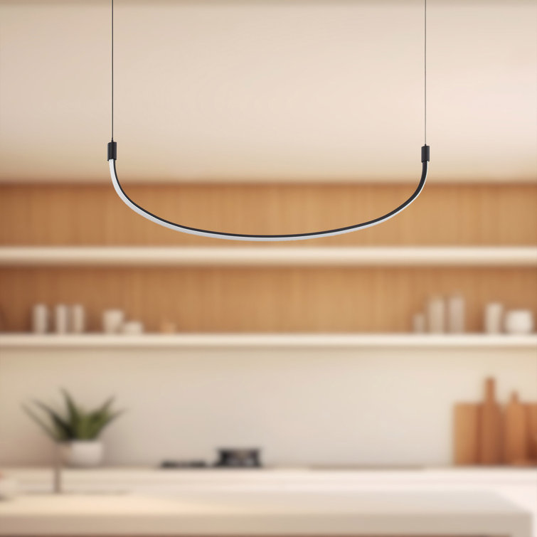 Talis Black Aluminum LED Island Pendant Light