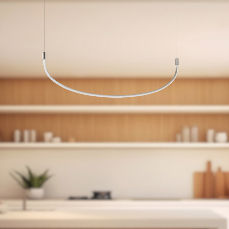 Talis Brushed Nickel 47" LED Minimal Pendant Light