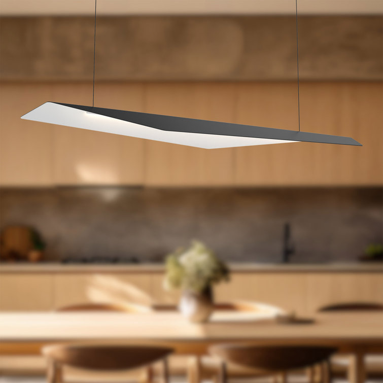 Taro Black and White LED Glass Island Pendant
