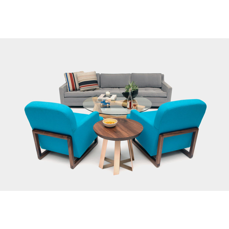 Fog Aged Velvet Three Seater Sleeper Sofa with Track Arms