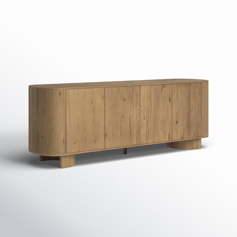 Haiden 94'' Worn Oak Solid and Veneer Sideboard