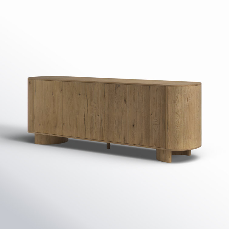 Haiden 94'' Worn Oak Solid and Veneer Sideboard