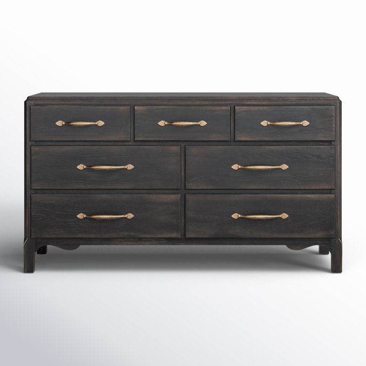 Black Rustic Double Dresser with Soft Close Drawers