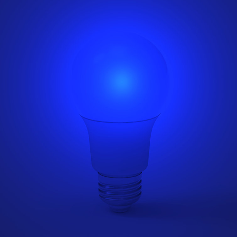 Blue 7W LED A19 Bulb with E26 Base