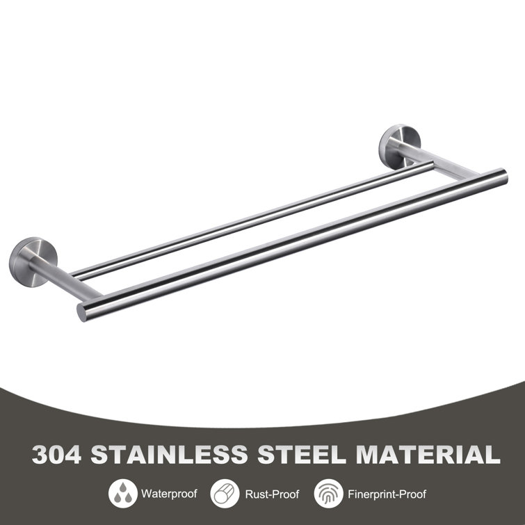 20'' Brushed Nickel Double Wall Mounted Towel Bar