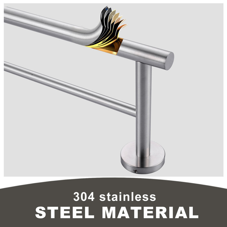 20'' Brushed Nickel Double Wall Mounted Towel Bar