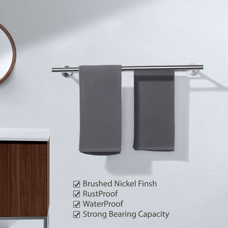 Brushed Nickel 24" Double Towel Bar Wall Mount